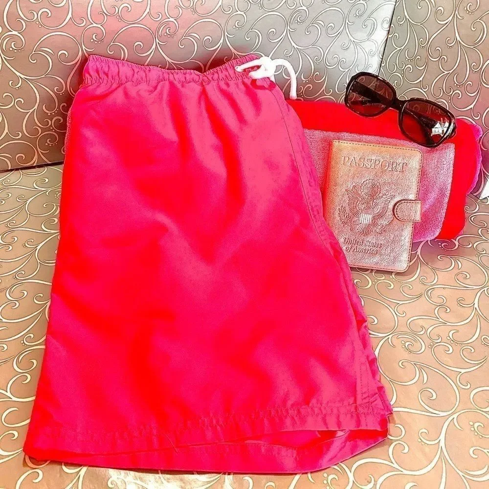 Mens Swim Trunks in Flamingo Pink NWT